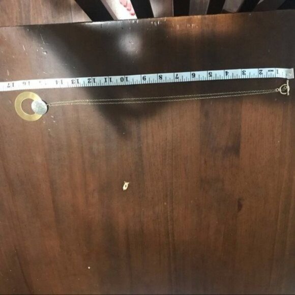 Matr Boomie Women's Vitani Deco Disk‎ Gold and Silver Drop Necklace - Picture 4 of 4